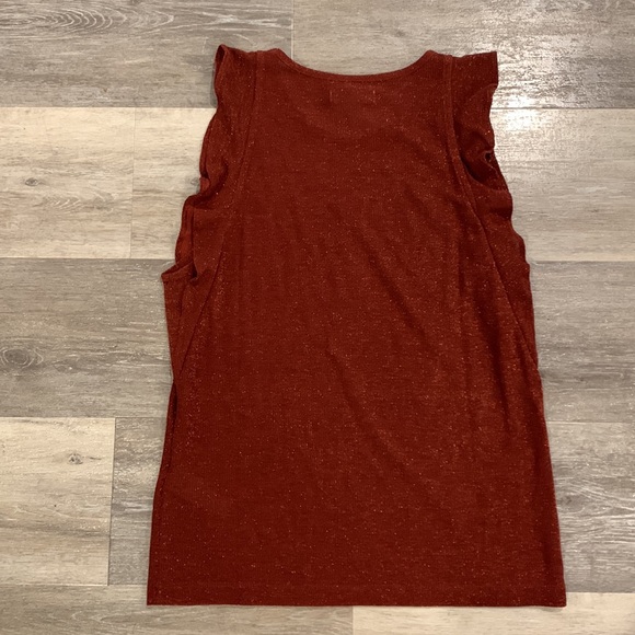 NWT Madewell metallic ruffle tank top size medium - Picture 5 of 5